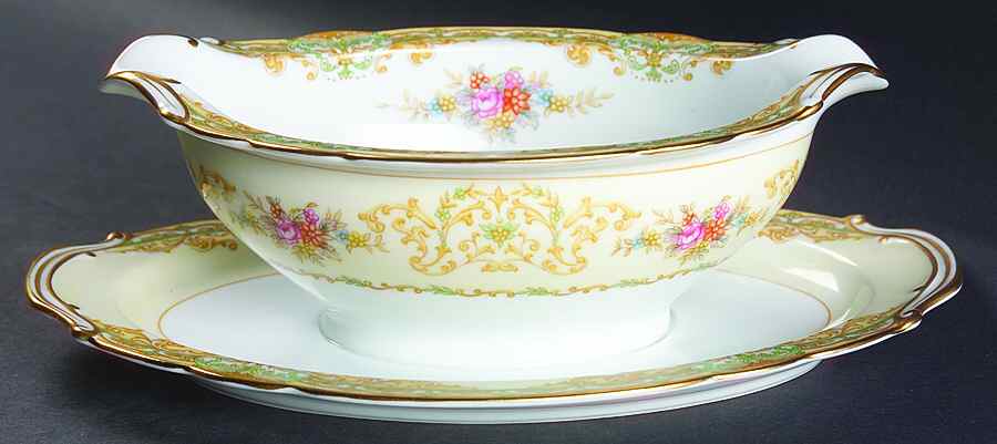Shelby Gravy Boat with Attached Underplate by Noritake-1