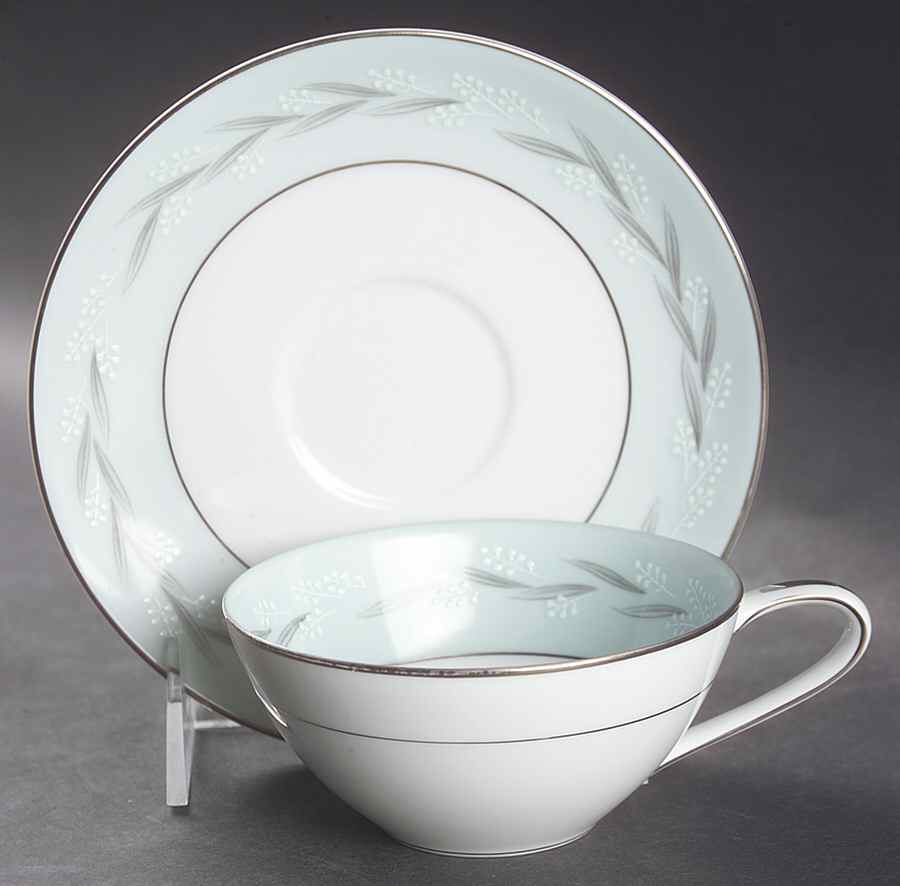 Sheldon Flat Cup & Saucer Set by Noritake-1