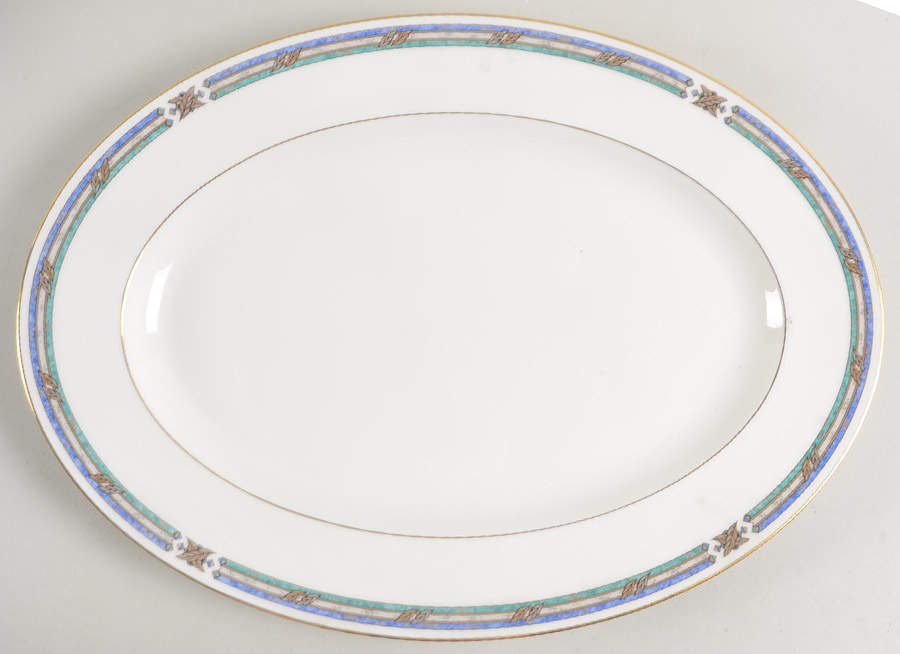Shelton 14" Oval Serving Platter by Noritake-1