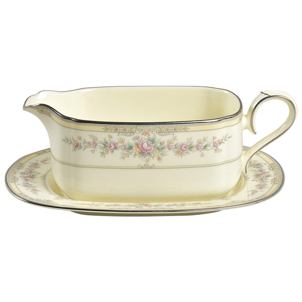 Shenandoah Gravy Boat & Underplate (Relish/Butter) by Noritake-1