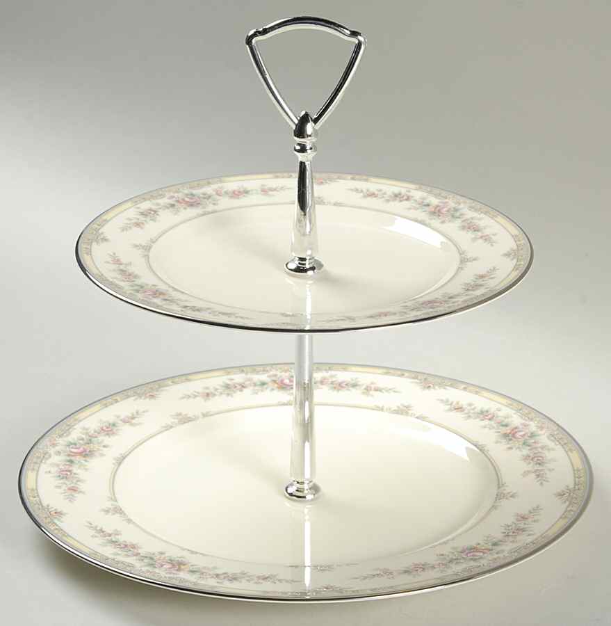 Shenandoah 2 Tiered Serving Tray (Dinner & Salad Plate) by Noritake-1