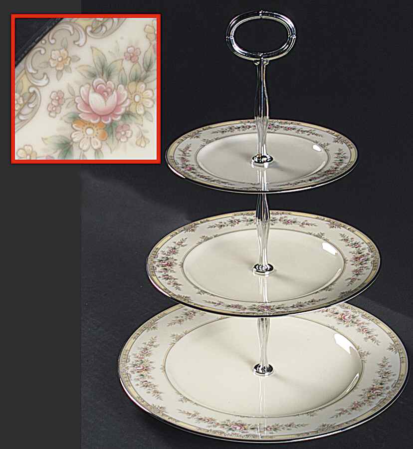 Shenandoah 13 7/8"-14 1/4" 3-Tiered Serving Tray(DP,SP,BB) HC by Noritake-1