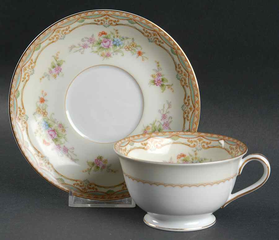 Sherwood (4903) Footed Cup & Saucer Set by Noritake-1