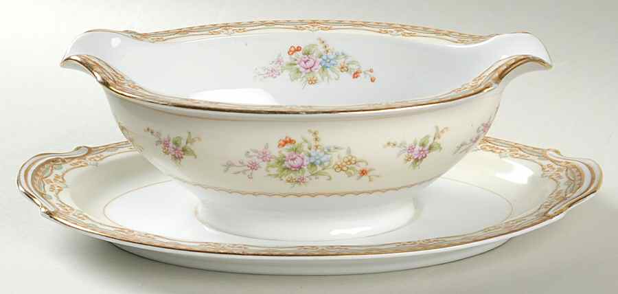 Sherwood (4903) Gravy Boat with Attached Underplate by Noritake-1