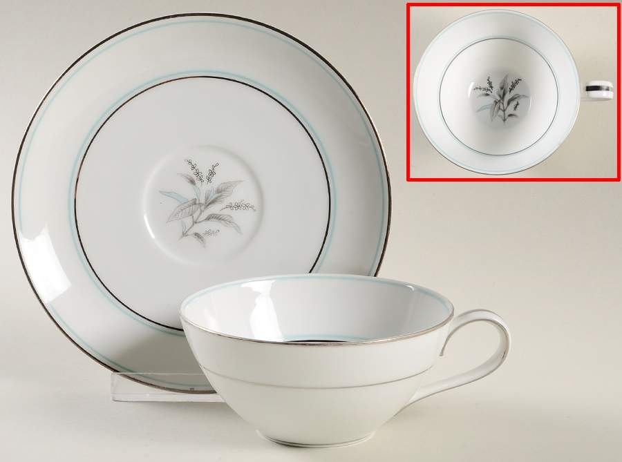 Shirley Flat Cup & Saucer Set by Noritake-1