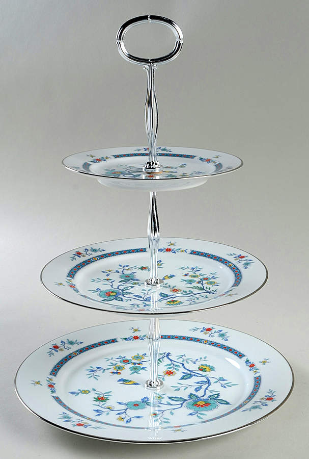 Shangri-La (2363) 3-Tiered Serving Tray (DP, SP, BB) by Noritake-1