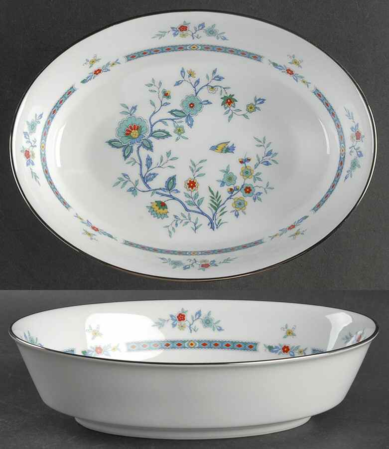 Shangri-La (2363) 9" Oval Vegetable Bowl by Noritake-1