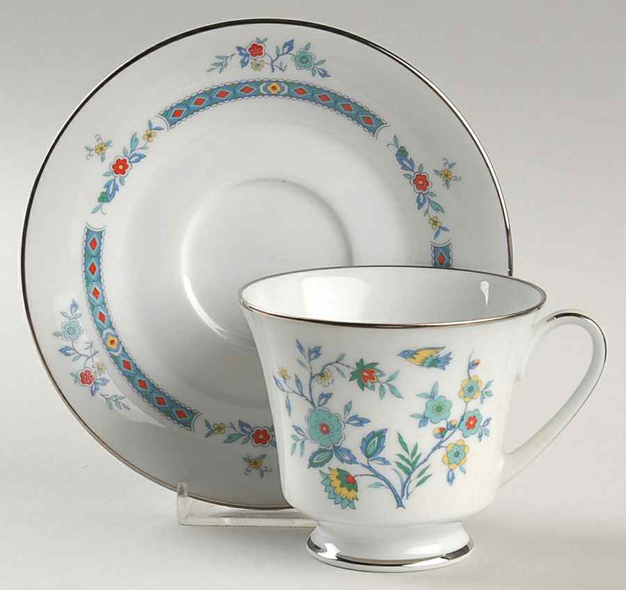 Shangri-La (2363) Footed Cup & Saucer Set by Noritake-1