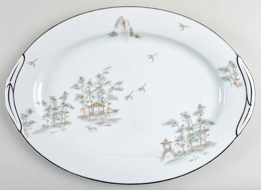 Shangri-La (5787) 16" Oval Serving Platter by Noritake-1