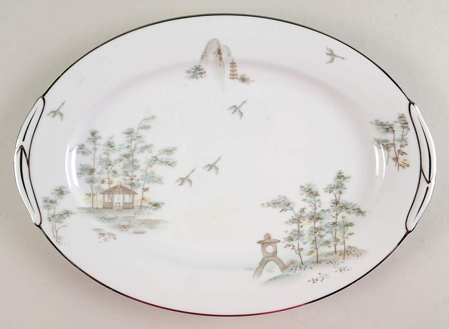 Shangri-La (5787) 13" Oval Serving Platter by Noritake-1