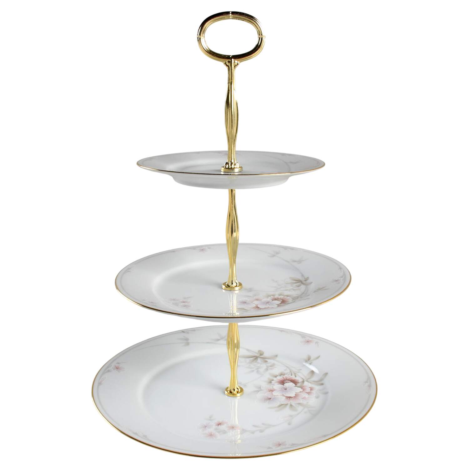 Shrewsbury 13 7/8"-14 1/4" 3-Tiered Serving Tray(DP,SP,BB) HC by Noritake-1