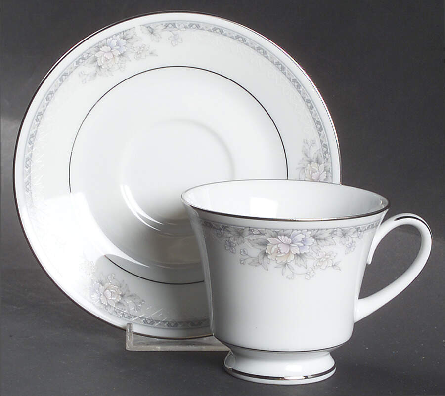 Silk Garland Footed Cup & Saucer Set by Noritake-1