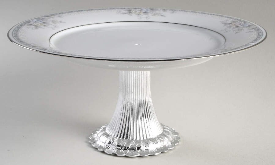 Silk Garland Cake Stand with 4"-5" Metal Pedestal  Hc by Noritake-1