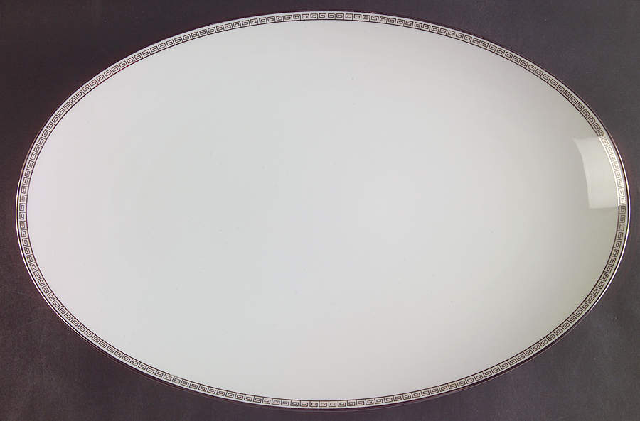 Silver Key 16" Oval Serving Platter by Noritake-1