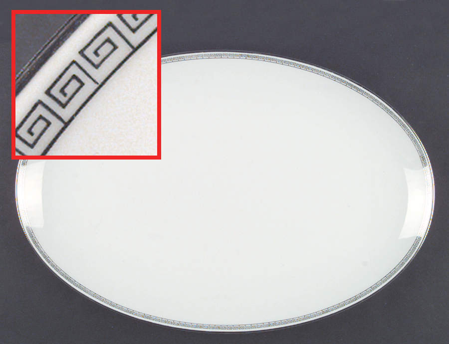 Silver Key 12" Oval Serving Platter by Noritake-1