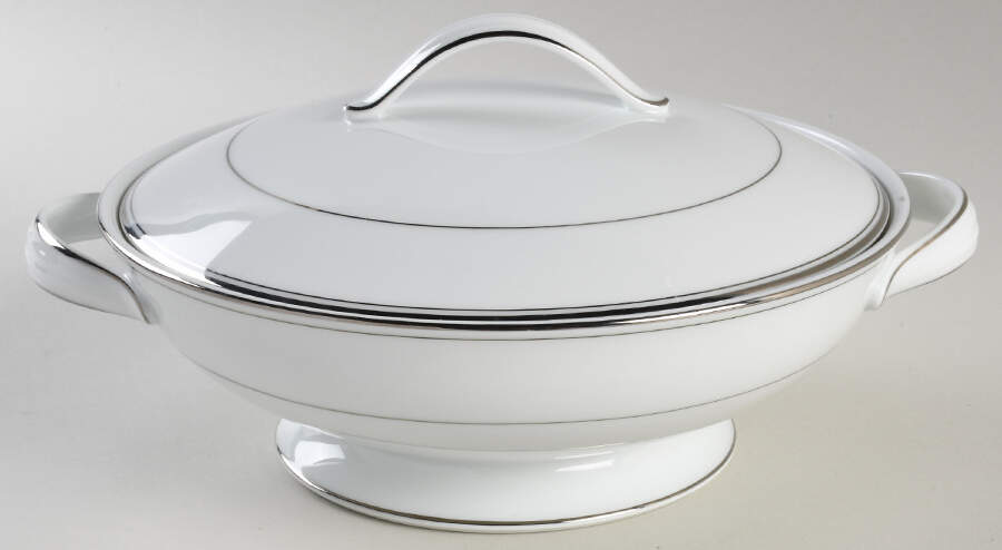 Silver Lane Round Covered Vegetable by Noritake-1