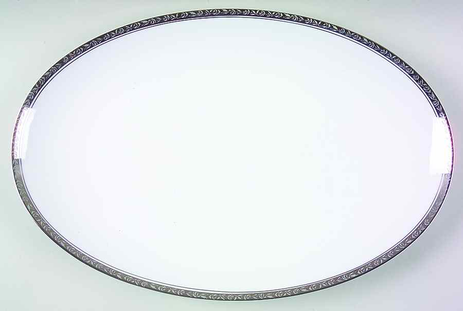 Silvester 16" Oval Serving Platter by Noritake-1