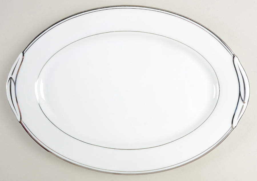 Silverton 12" Oval Serving Platter by Noritake-1