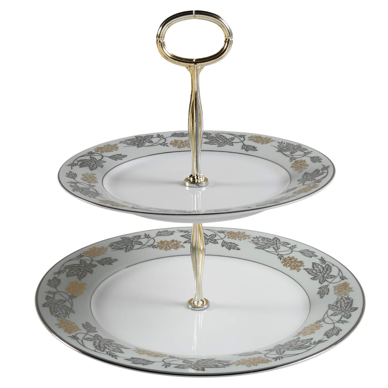 Silvine 6 5/8"-10"  2 Tiered Serving Tray (Dp, Sp) HC by Noritake-1