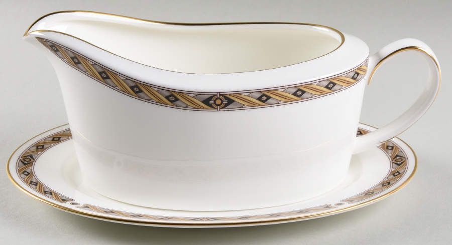 Sinclair Gravy Boat & Underplate (Relish/Butter) by Noritake-1
