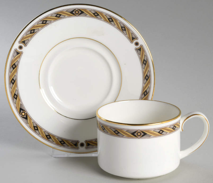 Sinclair Flat Cup & Saucer Set by Noritake-1