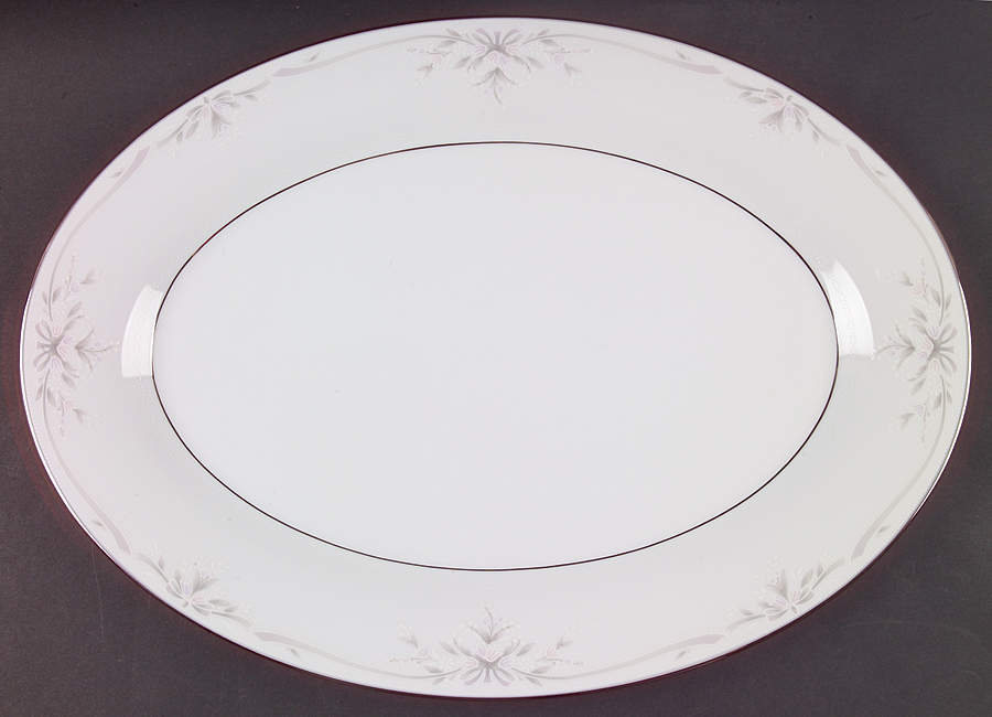 Silk Ribbons 16" Oval Serving Platter by Noritake-1