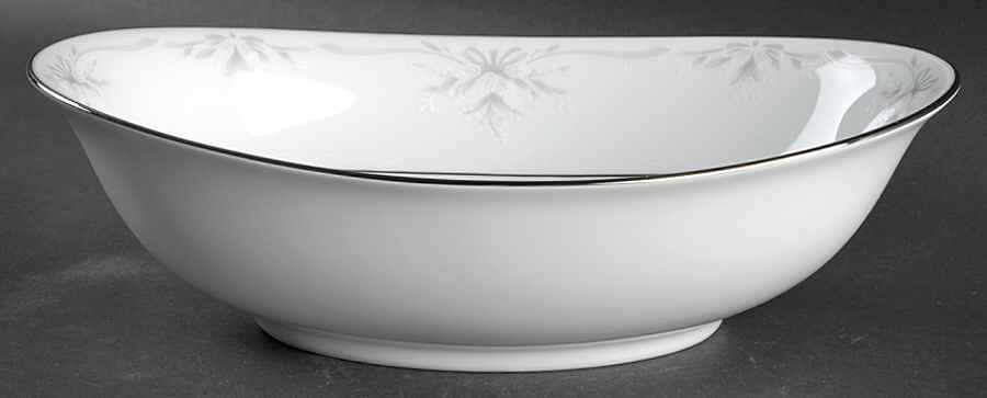 Silk Ribbons 9" Oval Vegetable Bowl by Noritake-1