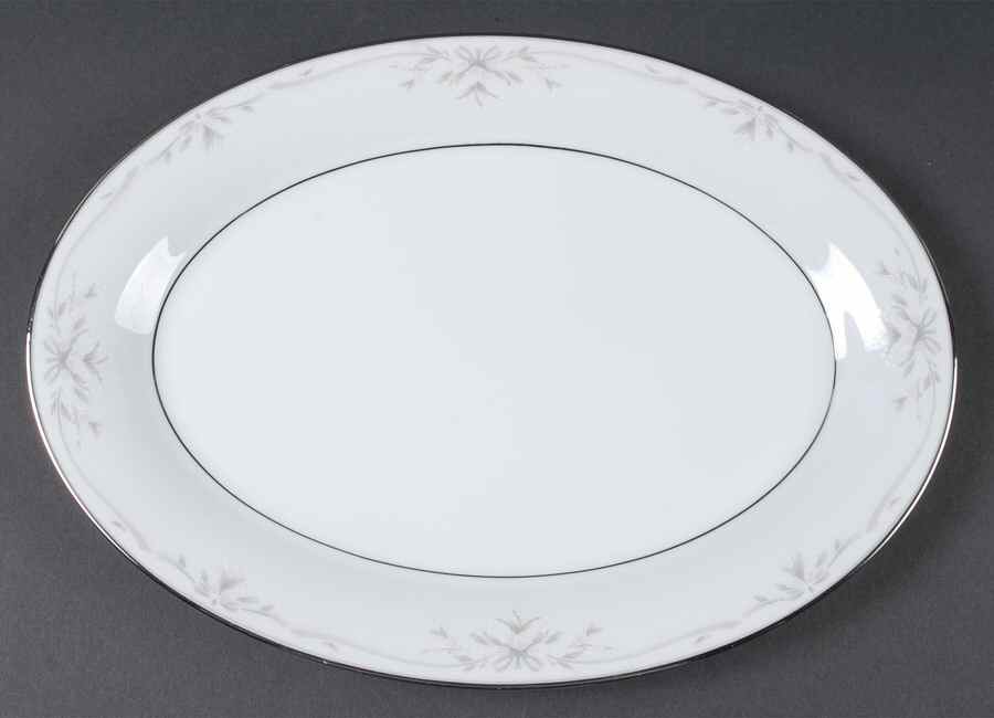 Silk Ribbons 12" Oval Serving Platter by Noritake-1