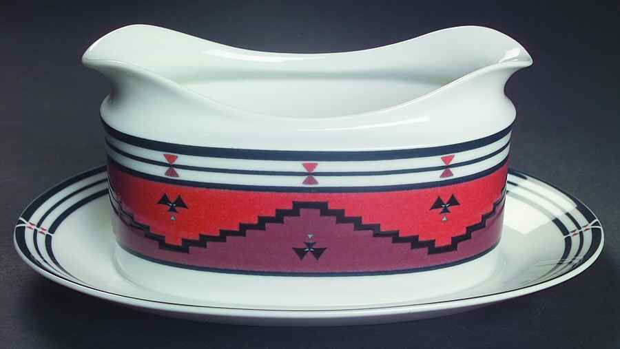 Sienna Sunset Gravy Boat with Attached Underplate by Noritake-1