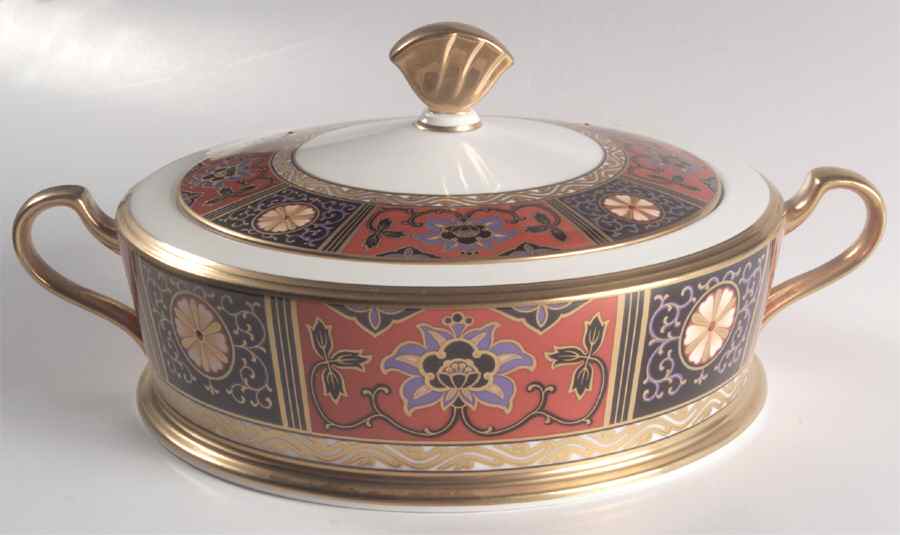 Silk Winds Round Covered Vegetable by Noritake-1