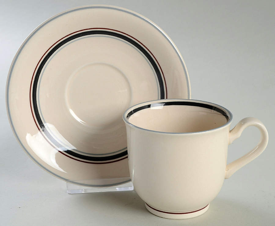 Slate Footed Cup & Saucer Set by Noritake-1