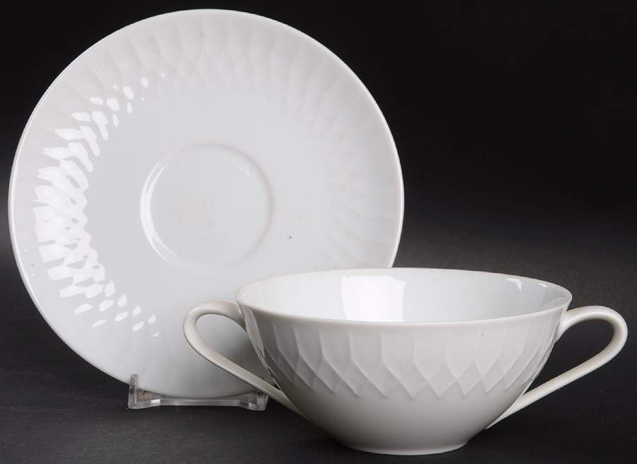 Snowden Flat Cream Soup Bowl & Saucer Set by Noritake-1