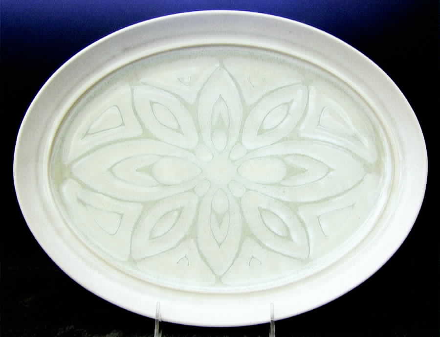 Snowflake (8523) 13" Oval Serving Platter by Noritake-1