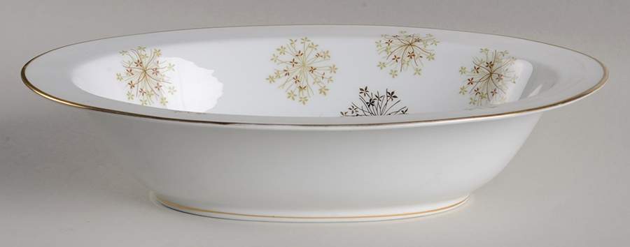 Snowflake (6908, 6934) 10" Oval Vegetable Bowl by Noritake-1