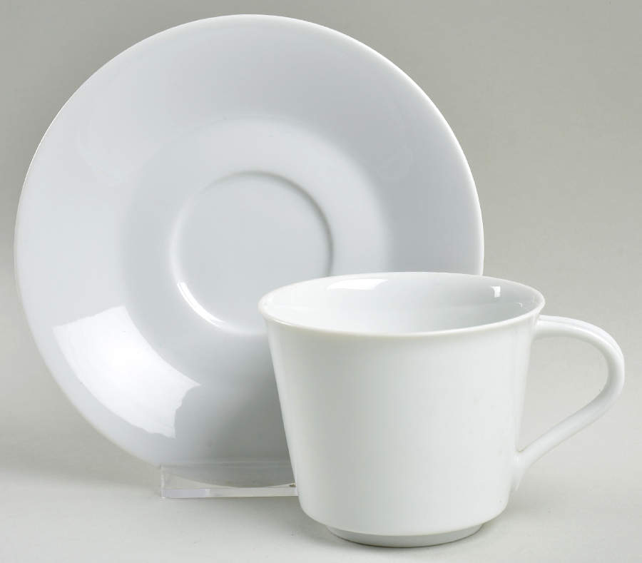 Snowville Flat Cup & Saucer Set by Noritake-1