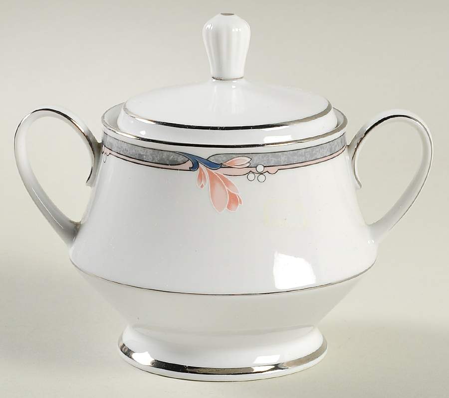 Snow Petal Sugar Bowl & Lid by Noritake-1