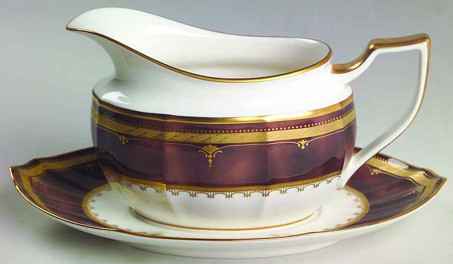 Solemn Amber Gravy Boat & Underplate by Noritake-1