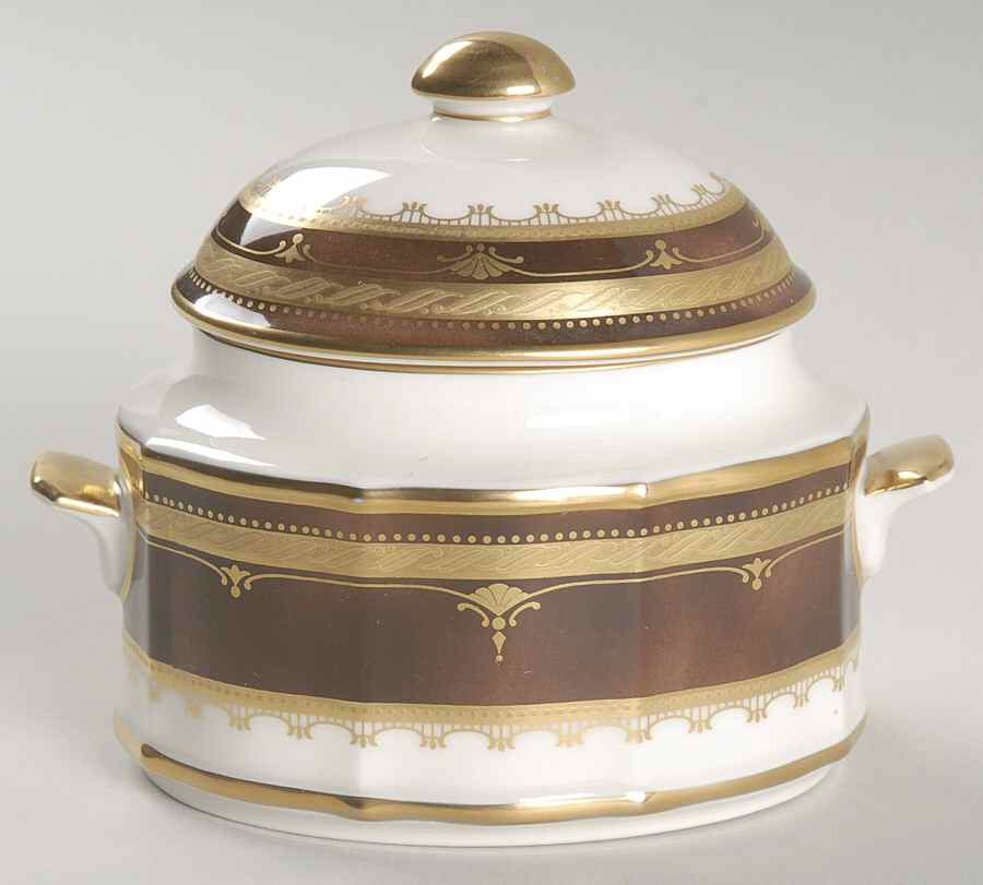 Solemn Amber Sugar Bowl & Lid by Noritake-1