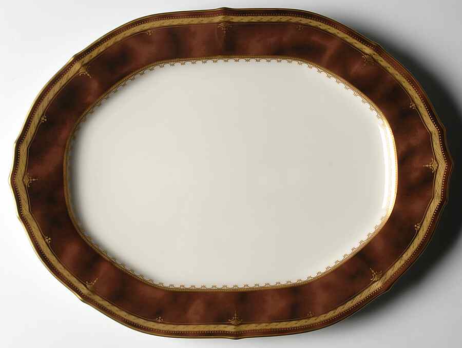 Solemn Amber 14" Oval Serving Platter by Noritake-1