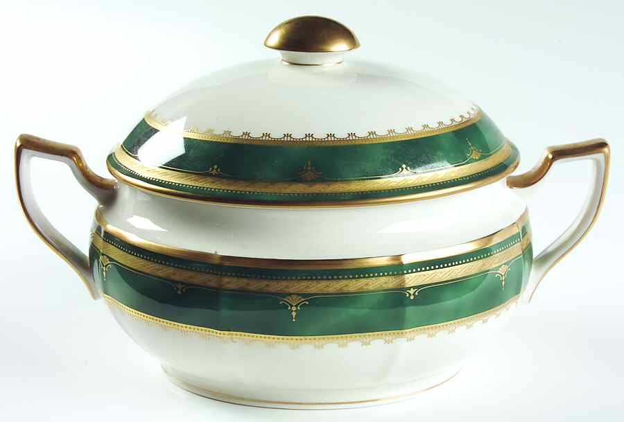 Solemn Emerald Oval Covered Vegetable by Noritake-1