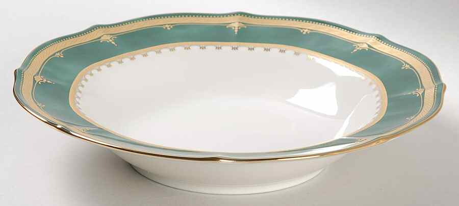 Solemn Emerald Rim Soup Bowl by Noritake-1