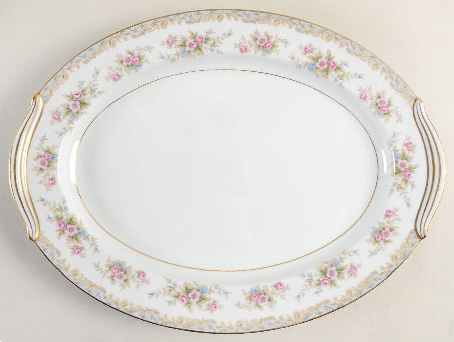 Somerset 11" Oval Serving Platter by Noritake-1