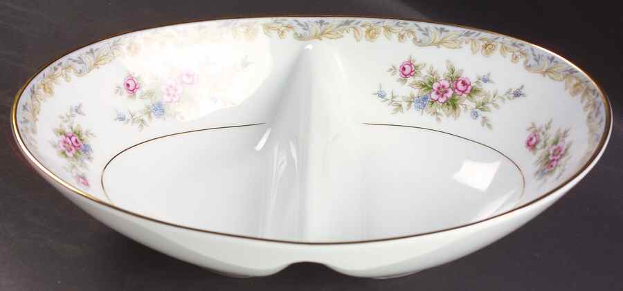 Somerset 10" Oval Divided Vegetable Bowl by Noritake-1