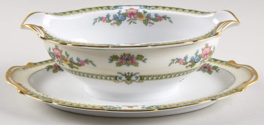 Somerset Gravy Boat with Attached Underplate by Noritake-1