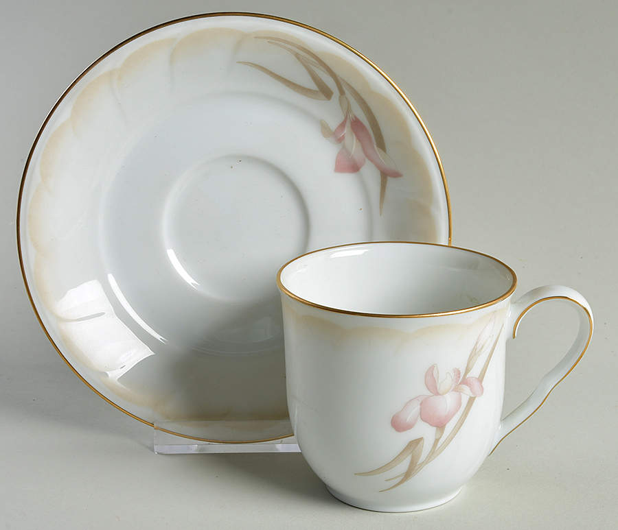 Sonata Flat Cup & Saucer Set by Noritake-1
