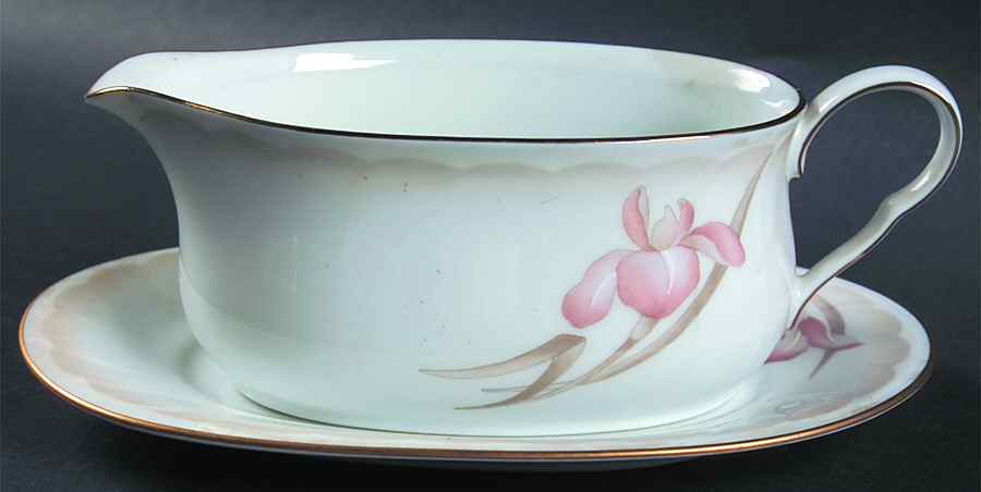 Sonata Gravy Boat & Underplate (Relish/Butter) by Noritake-1
