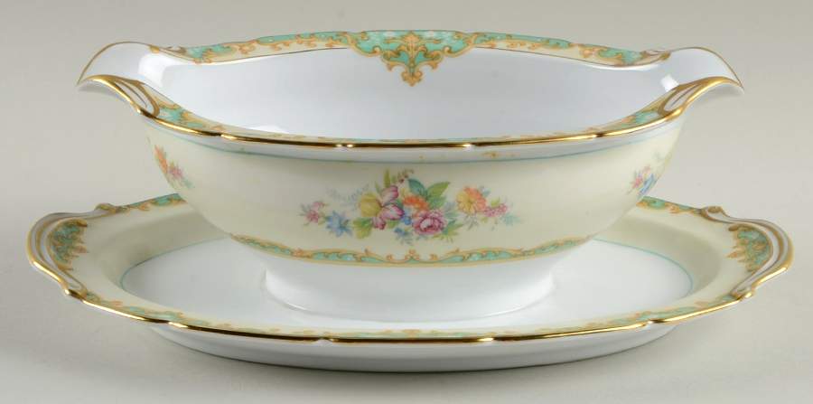 Sonata Gravy Boat with Attached Underplate by Noritake-1