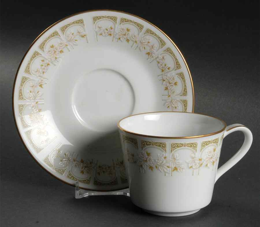 Sonia Flat Cup & Saucer Set by Noritake-1