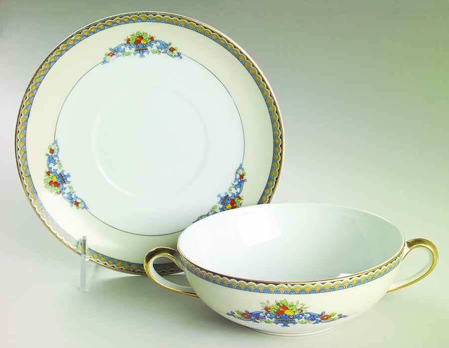 Sorrento Flat Cream Soup Bowl & Saucer Set by Noritake-1