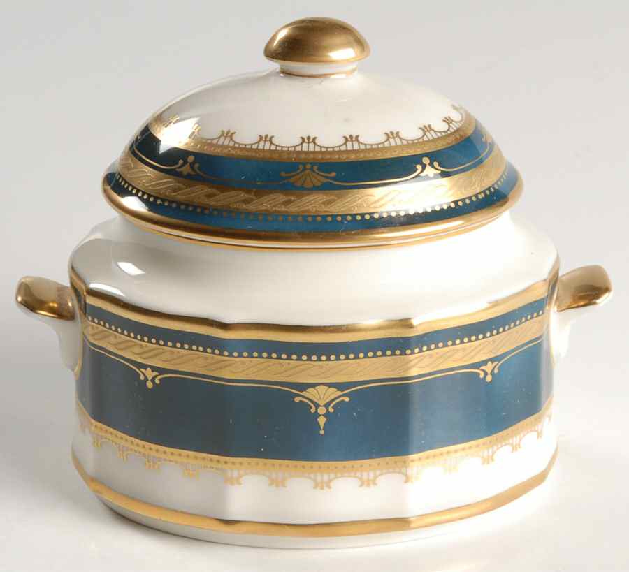 Solemn Sapphire Sugar Bowl & Lid by Noritake-1